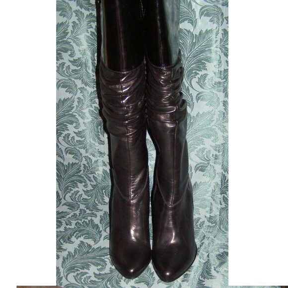 🔥 NEW size 8.5-9/39 Giorgio Nevi Black Leather Boots Knee High - Picture 3 of 13